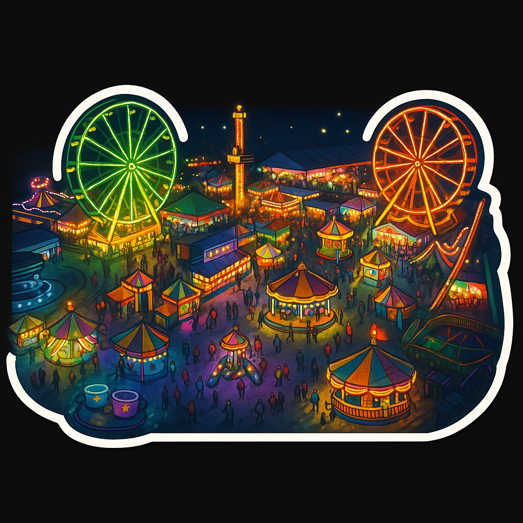 Sticker “Feria de Ciudad del Carmen” • Vinil impermeable 7 cm