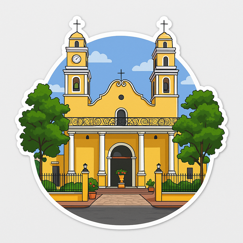 Sticker “Parroquia del Carmen – Cd. del Carmen” • Vinil impermeable 7 cm