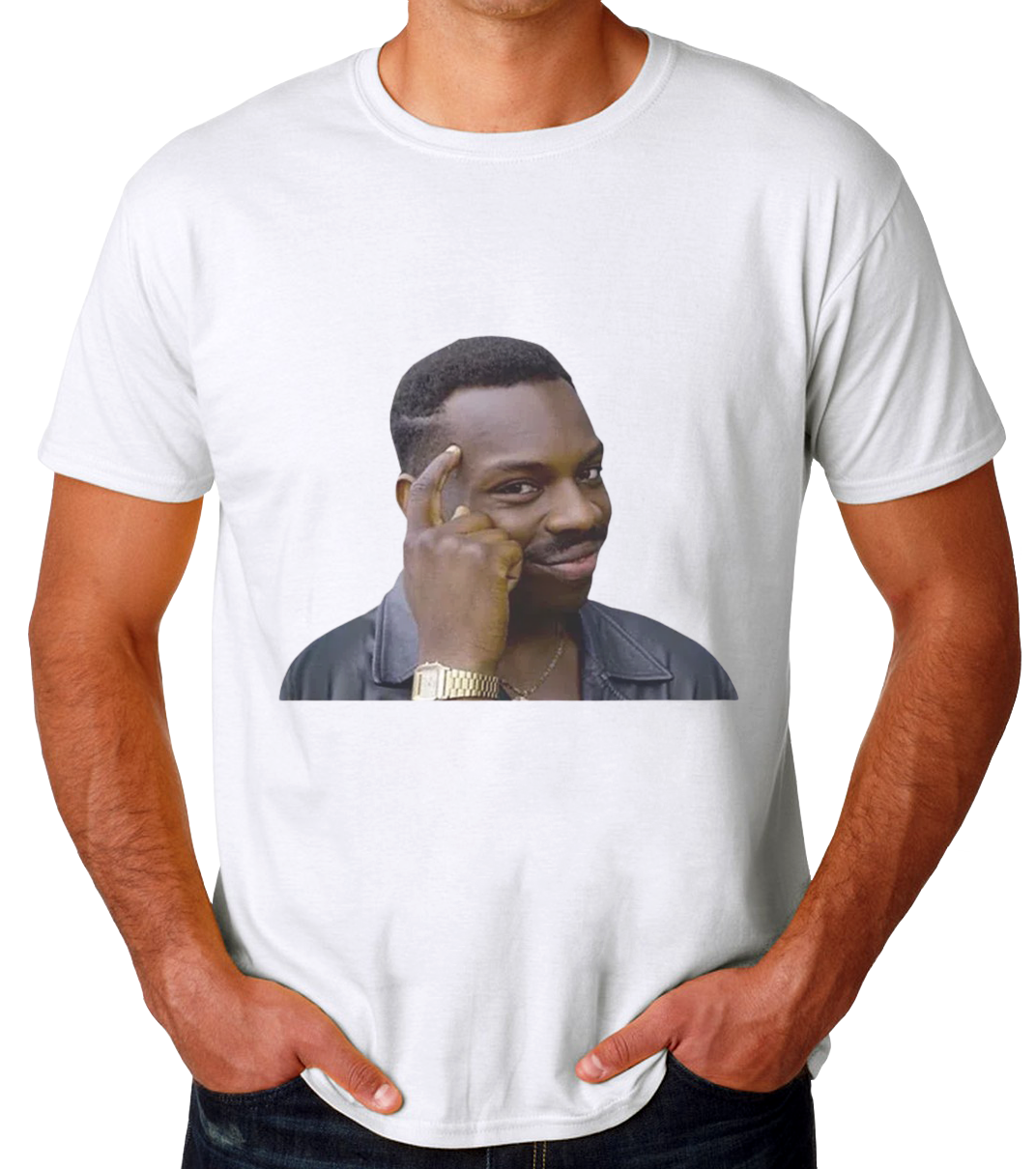 Sticker Pensando Playera de Hombre