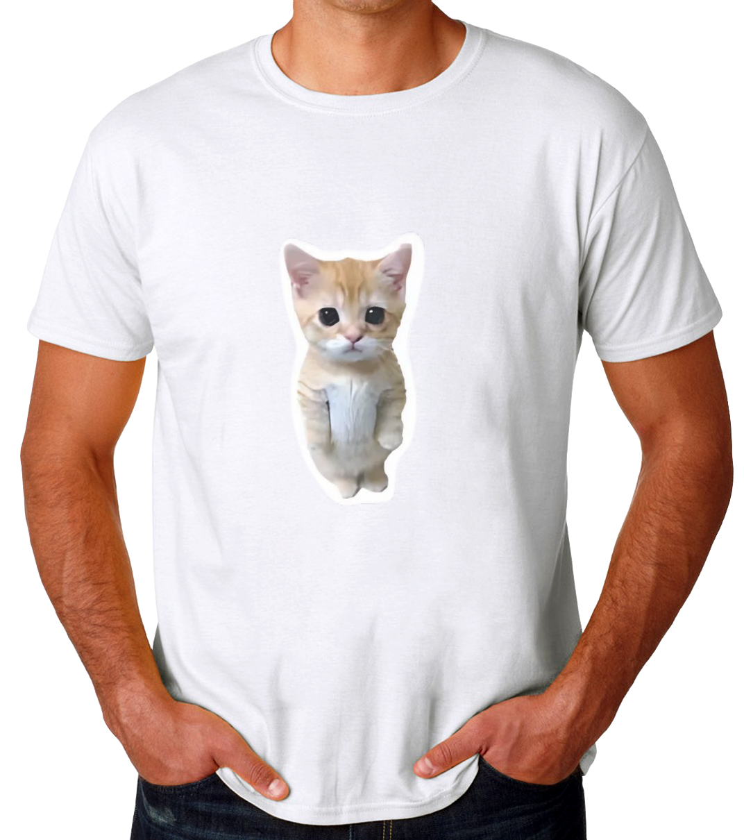 Sticker Gatito triste Playera de Hombre