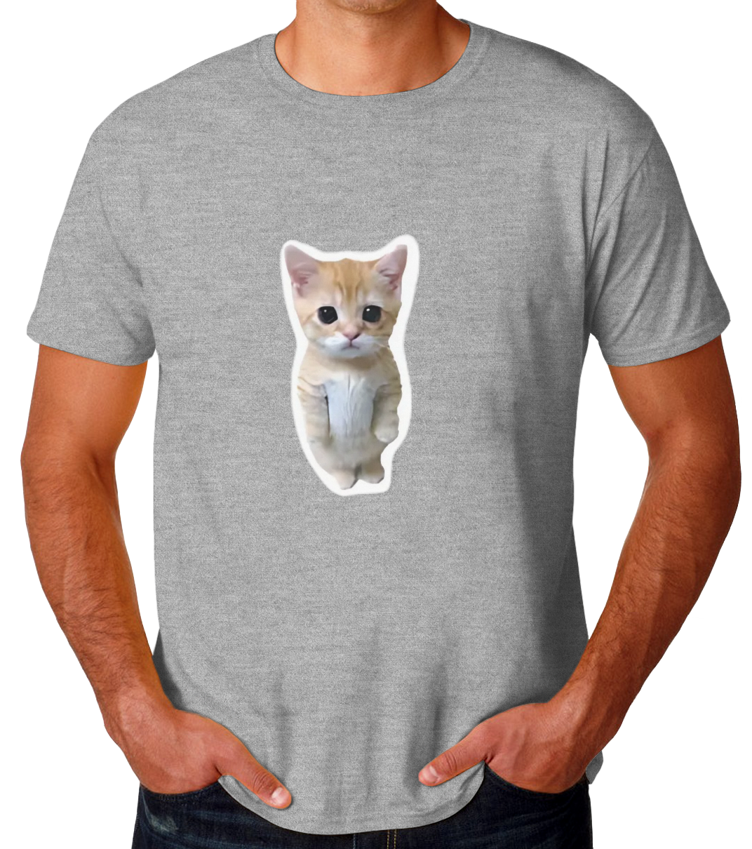 Sticker Gatito triste Playera de Hombre