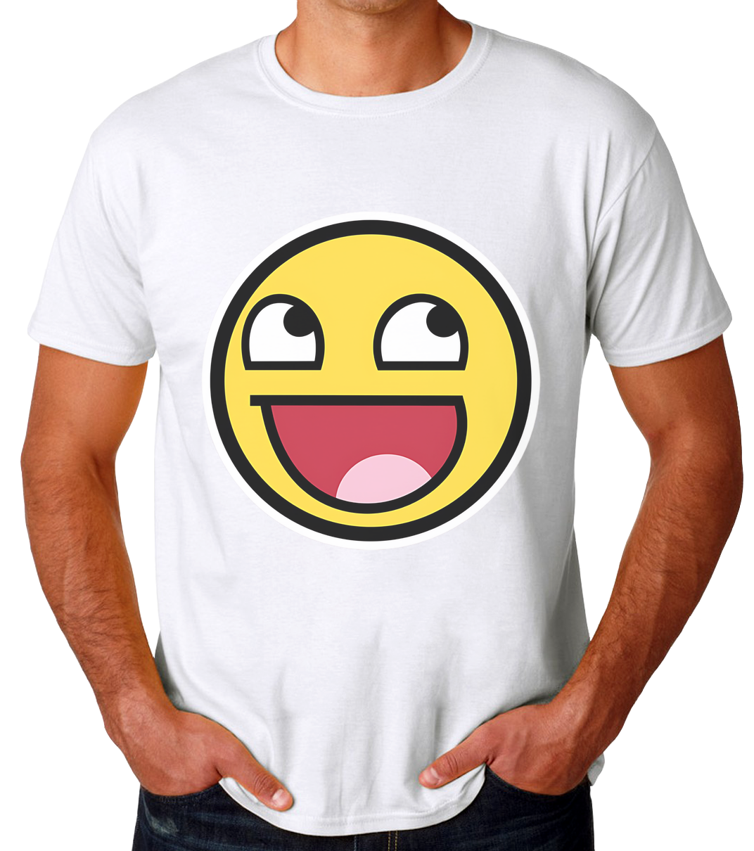 Sticker Smiley Playera de Hombre