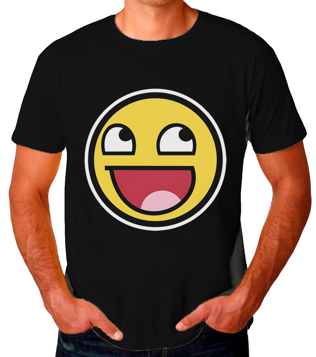 Sticker Smiley Playera de Hombre