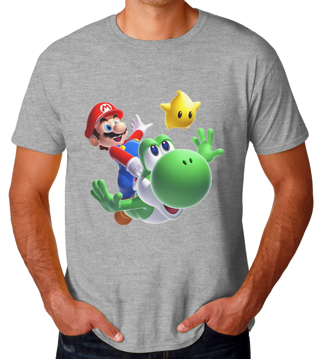 Sticker Mario Galaxy Playera de Hombre