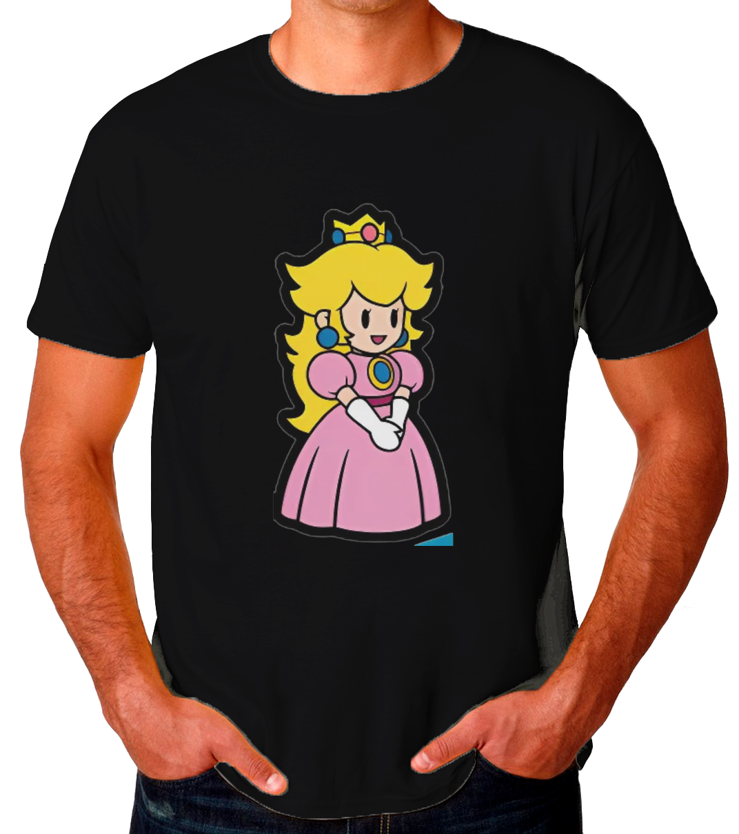 Sticker Peach Playera de Hombre