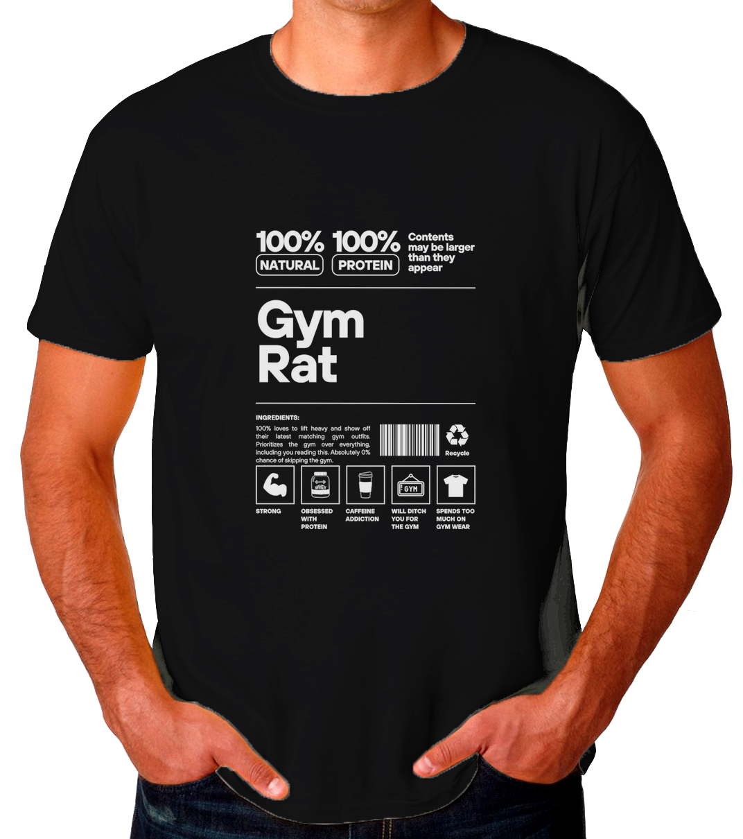 Gym Calavera 3 Playera de Hombre