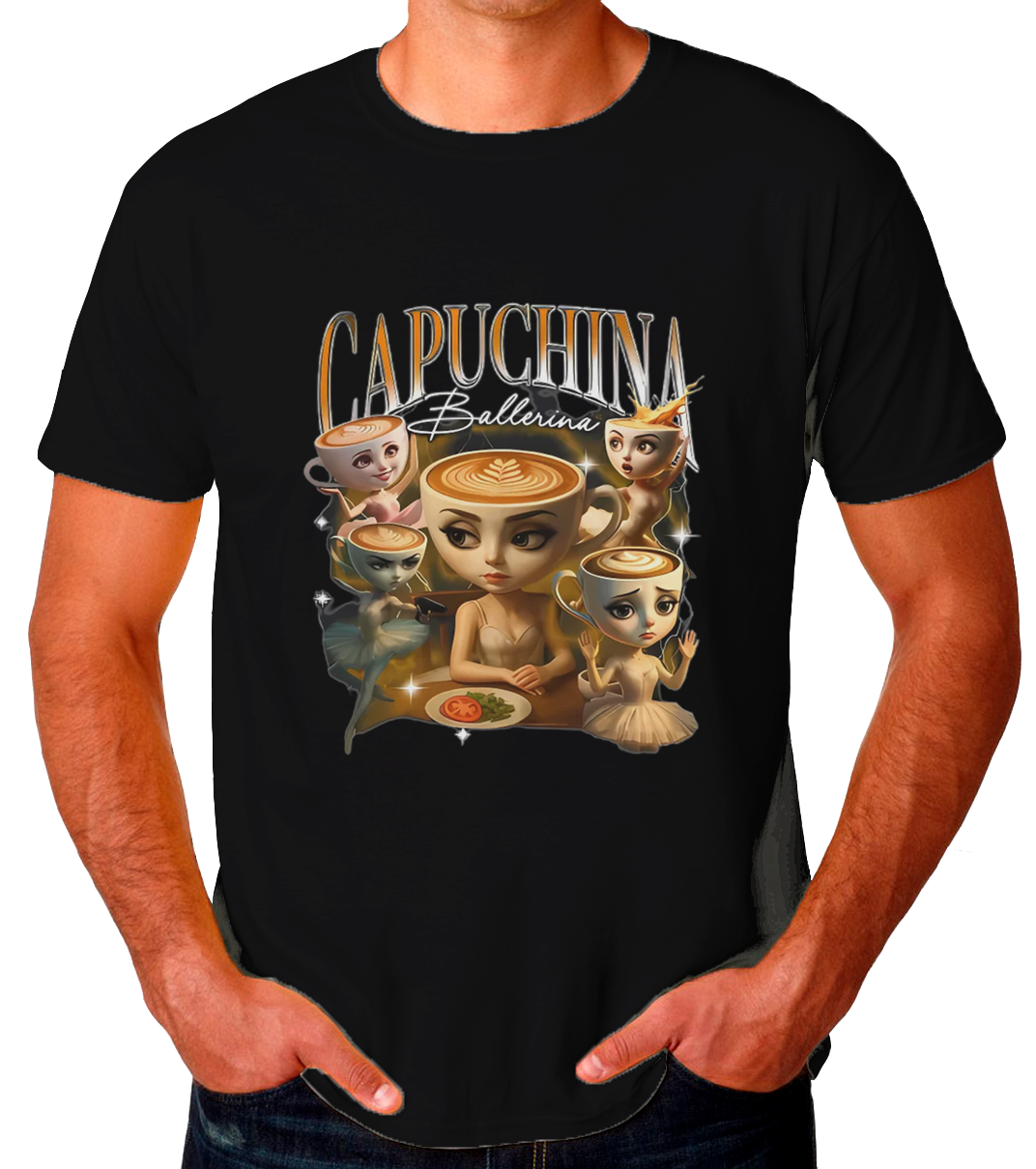 Capuchina Balerina Playera de Hombre