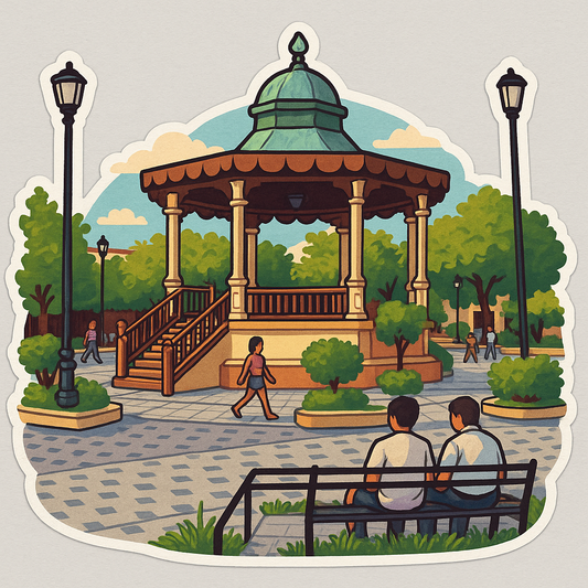 Sticker “Parque Zaragoza – Cd. del Carmen” • Vinil impermeable 7 cm