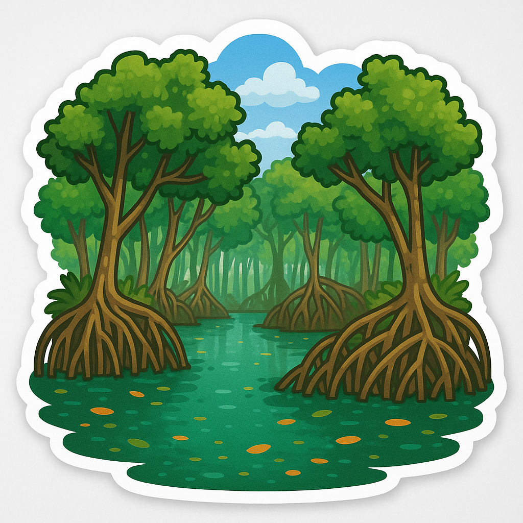 Sticker “Laguna de Términos – Ciudad del Carmen” • Vinil impermeable 7 cm
