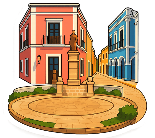 Sticker “Barrio del Guanal – Cd. del Carmen” • Vinil impermeable 7 cm