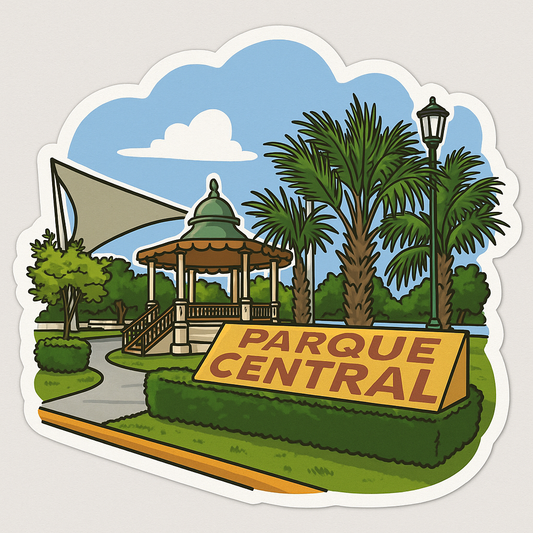 Sticker “Parque Central – Cd. del Carmen” • Vinil impermeable 7 cm