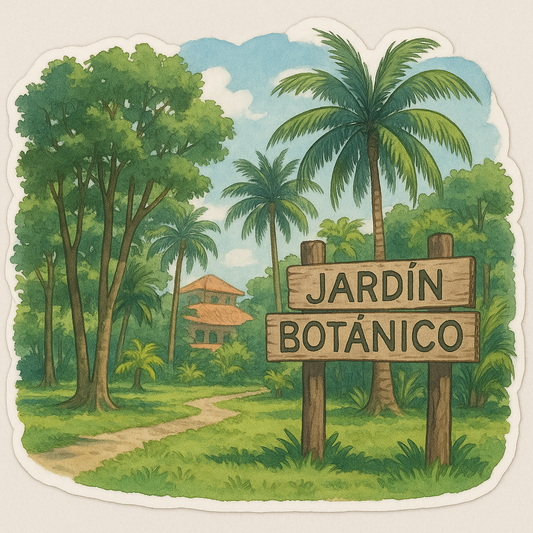 Sticker “Jardín Botánico – Cd. del Carmen” • Vinil impermeable 7 cm